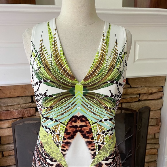 La Pateau dress size large bodycon sheath jungle - Picture 2 of 12